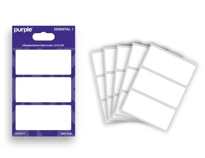 15 Etiquette Cahier et Livre 75*34mm Essential – Purple