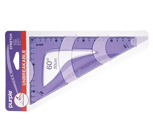 Equerre 60°/20cm Stretch – Purple