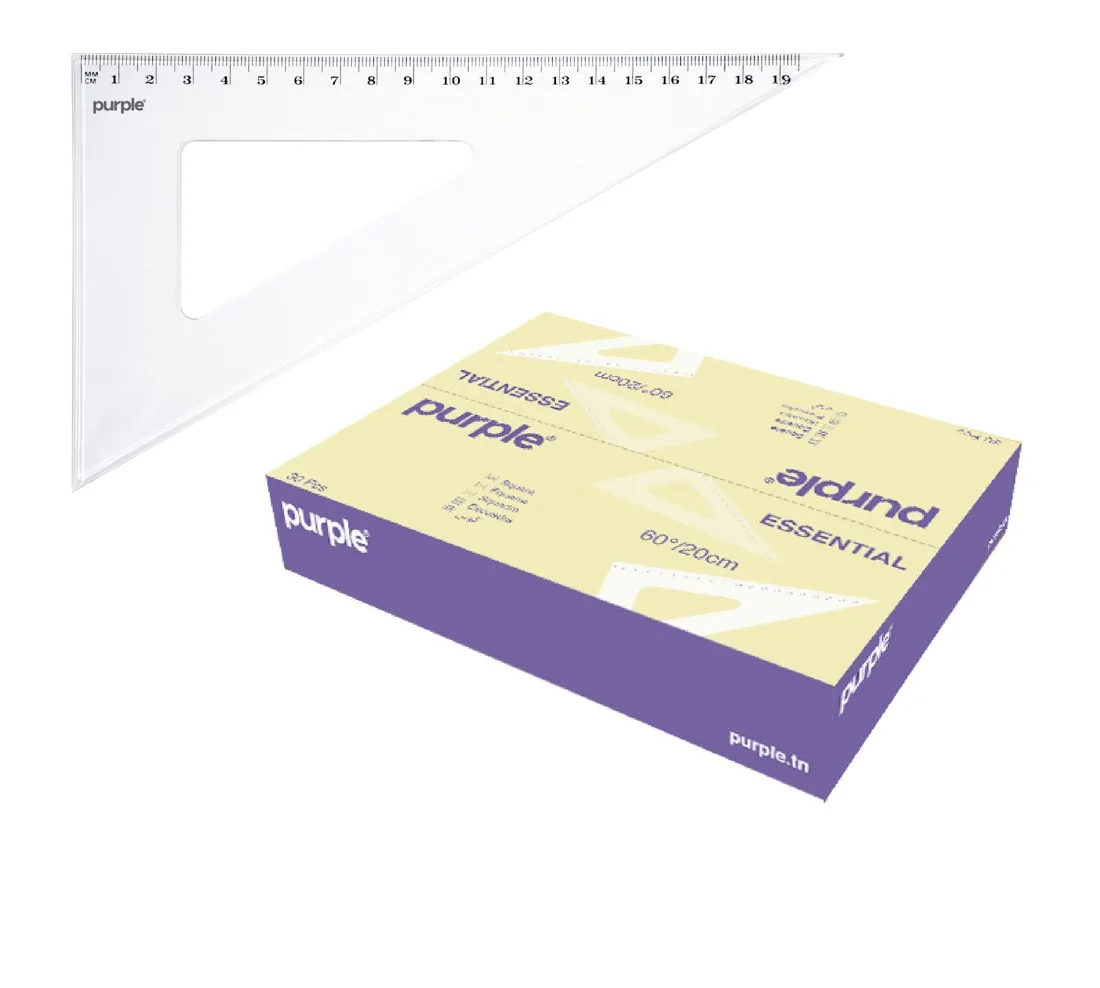 Equerre 60°/20cm Essential – Purple