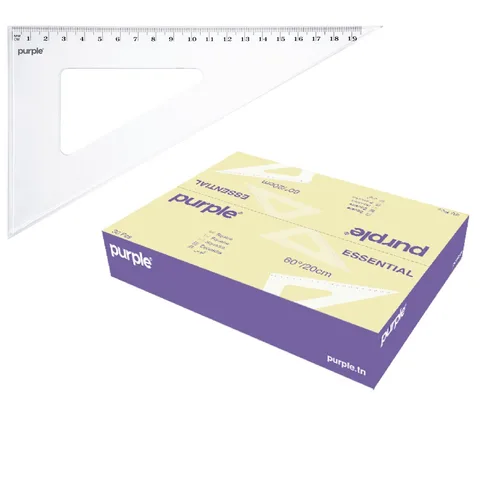 Equerre 60°/20cm Essential – Purple