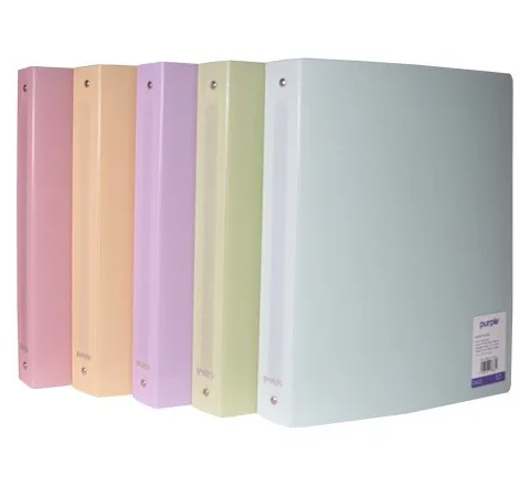 Classeur en PP Semi Rigide à 4 Anneaux Dos 40mm Velvet Pastel Assortis – Purple