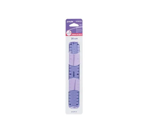 Règle Double Décimétre Stretch 20 CM – Purple