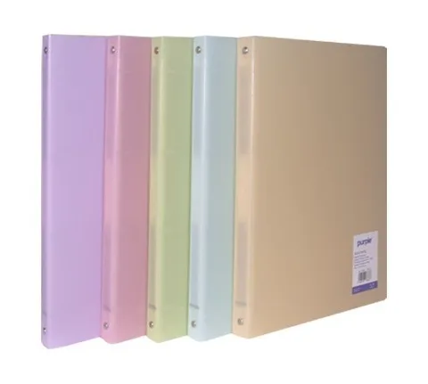 Classeur PP Souple 4 Anneaux Dos 20mm Velvet Pastel Assortis – Purple