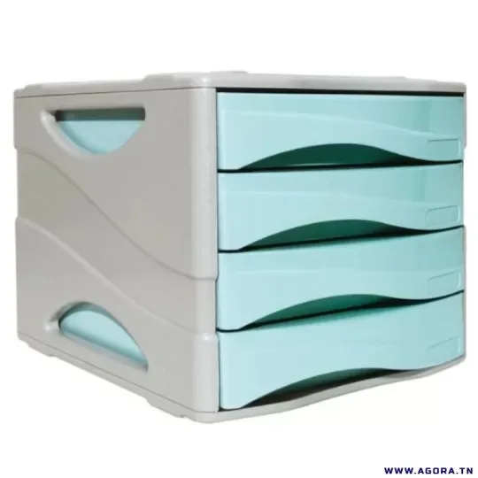 Bloc 4 Tiroir Bleu Pastel 1000MP-37