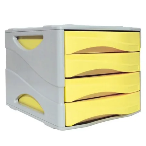 Bloc 4 Tiroir Jaune Pastel 1000MP-35