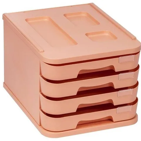 Bloc 4 Tiroir Orange Pastel 1000MP31