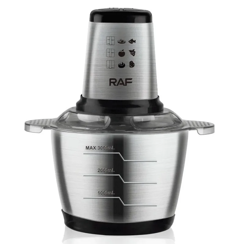 Raf R.7031 3L Hachoir Électrique Argent 3 L 1000W