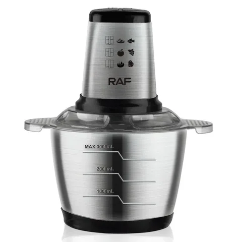 Raf R.7031 3L Hachoir Électrique Argent 3 L 1000W