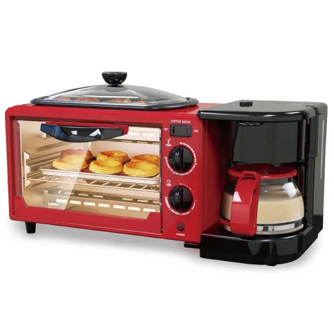 Raf R.5308B Cafetière & Four Combiné Noir 1050W