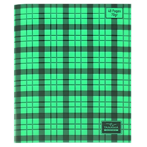 Cahier Piqué 48 Pages Couverture Plastique à Carreaux Seyès 17x22cm 70 g/m² - Vert – YAMAMA