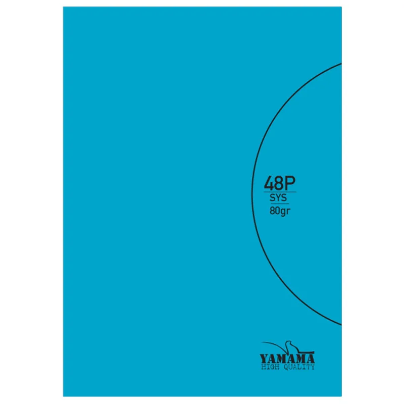 Cahier Piqué 48 Pages Couverture Plastique Uni Seyès Bmv 17x22cm 80 g/m² - Bleu – YAMAMA