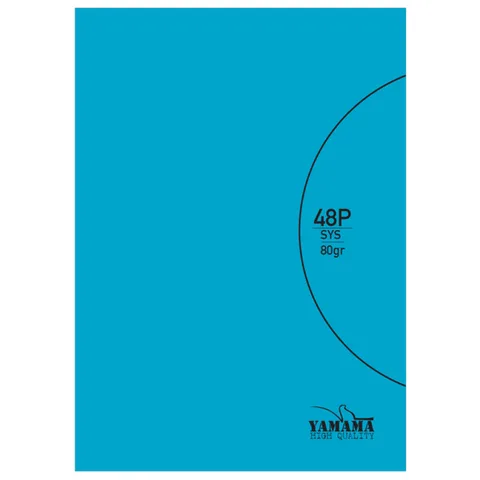 Cahier Piqué 48 Pages Couverture Plastique Uni Seyès Bmv 17x22cm 80 g/m² - Bleu – YAMAMA