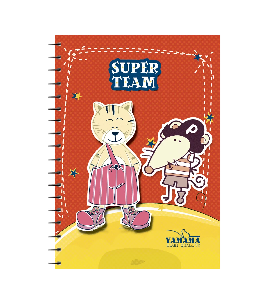 Carnet spirale 100 Pages 7.5x11cm Couverture Plastique Uni – YAMAMA