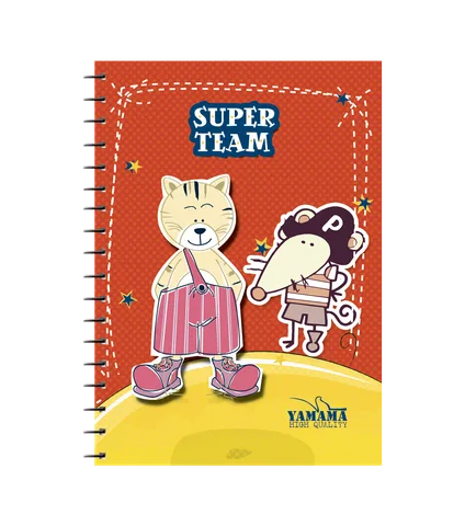 Carnet spirale 100 Pages 7.5x11cm Couverture Plastique Uni – YAMAMA