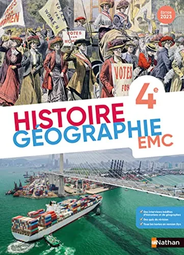 Histoire Géographie Emc 4e - Manuel - 2023