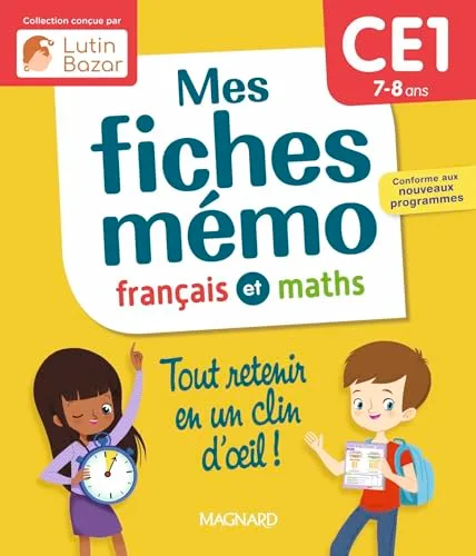 Mes Fiches Memo Français et Maths CE1 - une Collection Concue Par Lut