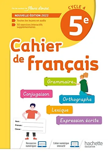 Cahier de Français Cycle 4/5E - Cahier D'activites - Éd. 2022