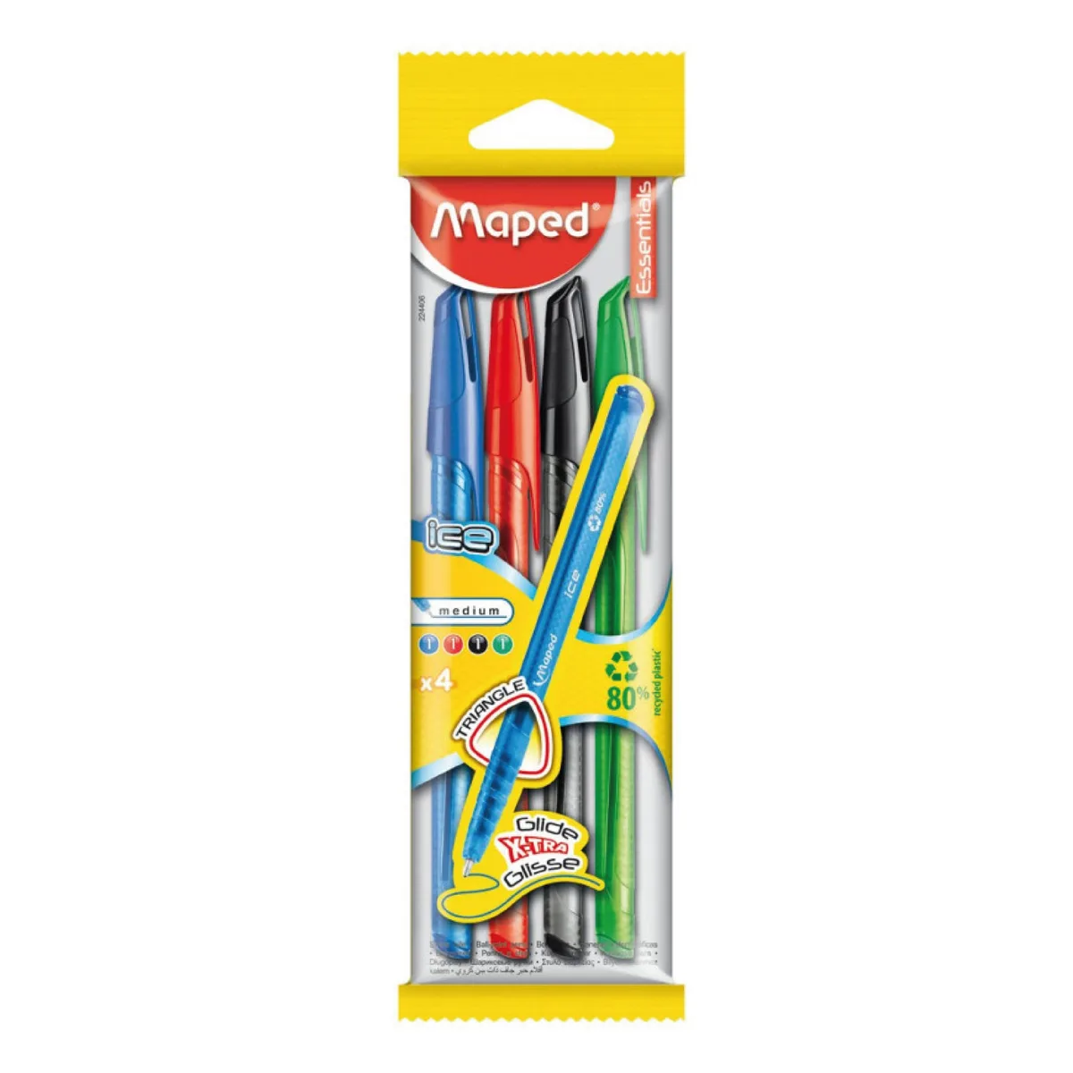 Pochette 4 Stylo à Bille Assortis – Maped
