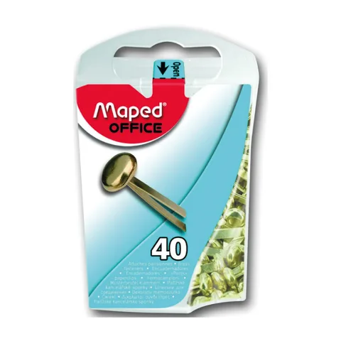 Attaches Parisiennes 17 MM – Boîte de 40 Attaches Métalliques – Maped