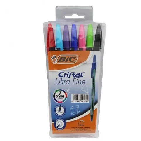 Pochette de 7 Stylo à Bille Ultra Fine Ass – Bic