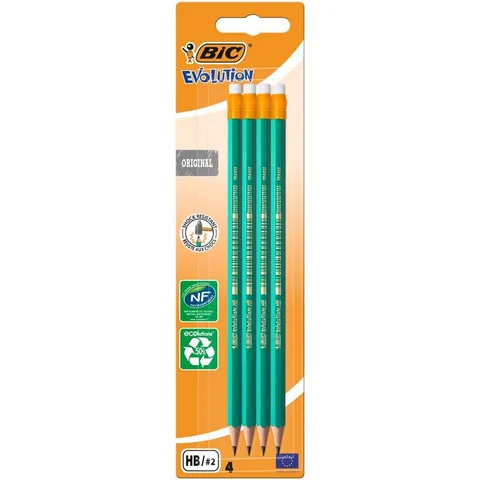 4 Crayons Papier HB Evolution 655 – Bic