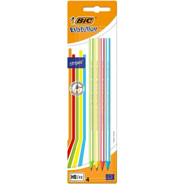 Crayon Noir Evolution 646 Stripes HB/2 – Bic