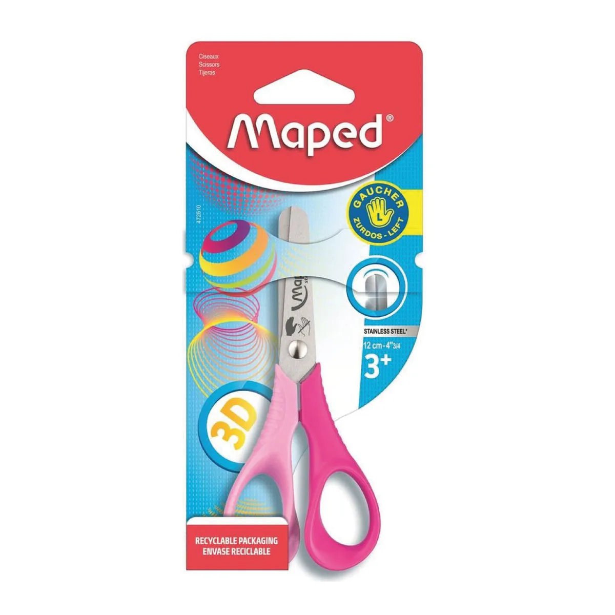 Ciseaux Vivo 12 CM pour Gaucher à Bouts Ronds – Maped