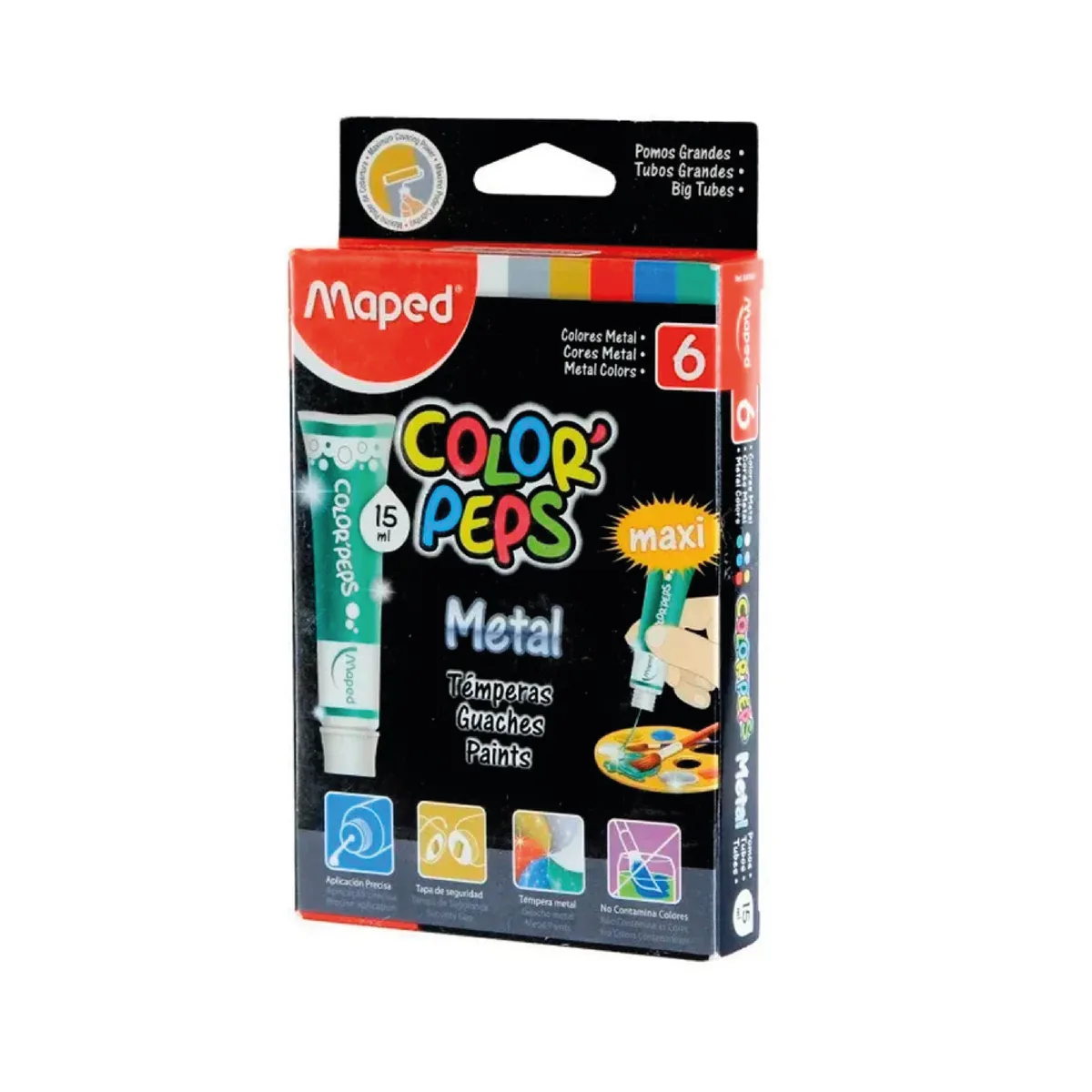 Gouache Color'peps 6 Couleurs X 15 ML – Maped