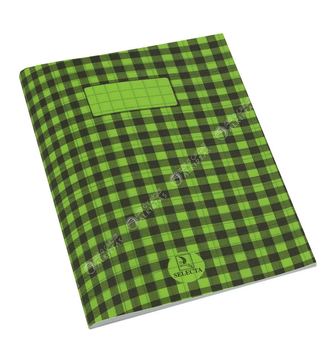 Cahier piqûre polypropylène 17×22 96 pages Séyès vert – SELECTA