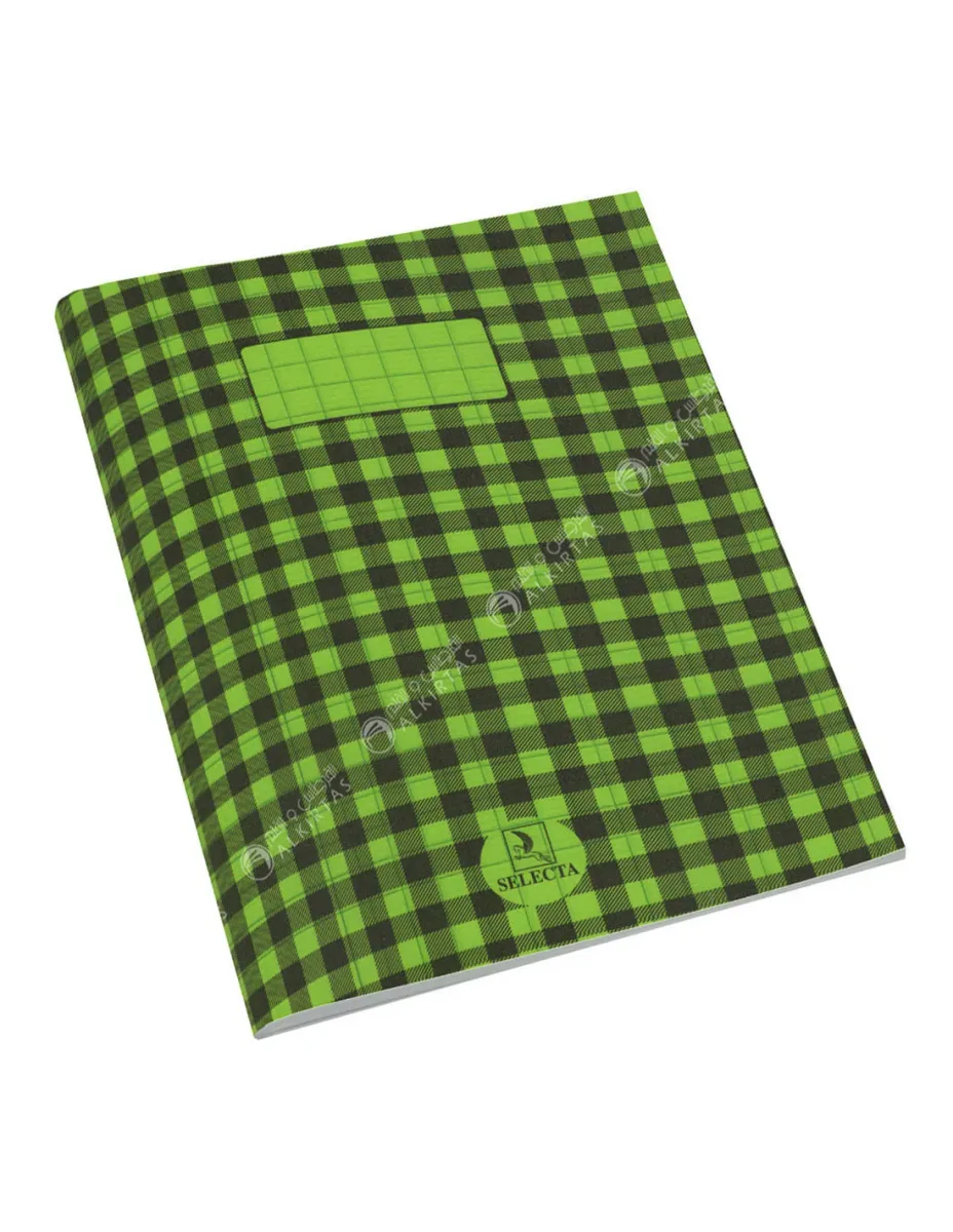 Cahier piqûre polypropylène 17×22 96 pages Séyès vert – SELECTA
