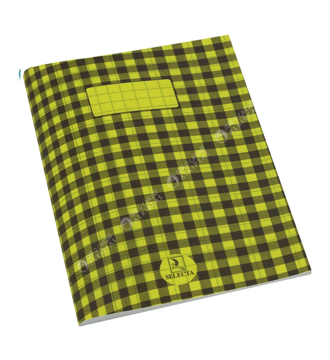 Cahier piqûre polypropylène 17×22 96 pages Séyès jaune – SELECTA