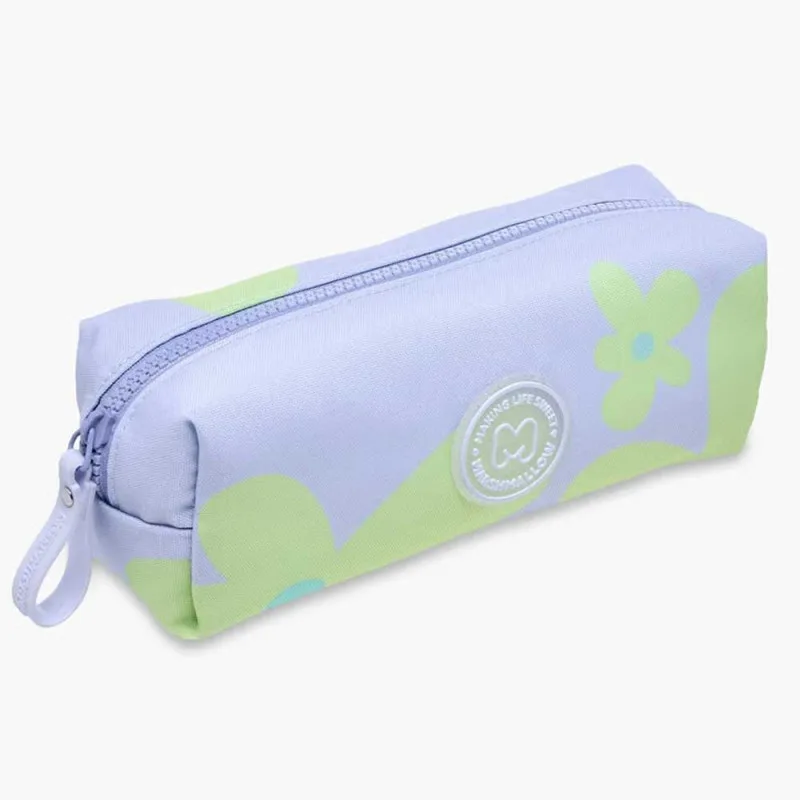 Trousse 1 Compartiment, Petals Bleu – Marshmallow