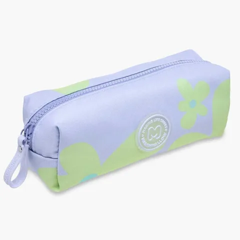 Trousse 1 Compartiment, Petals Bleu – Marshmallow