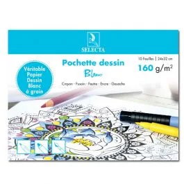 Pochette Canson 24×32 10 feuilles 160g – SELECTA