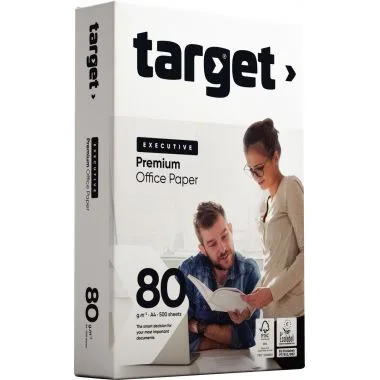 Rame de papier 21×29,7 (A4) 500 feuilles 80g blanc – Target