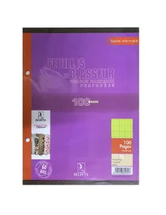 Feuilles de classeur 17×22 100 pages Séyès vert – SELECTA