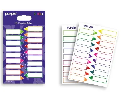 36 Etiquette Stylo Schola II – Purple