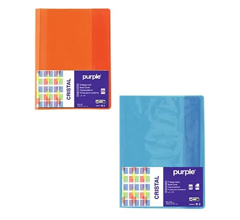 Protège-cahier en PVC cristal A4 incolor – Purple