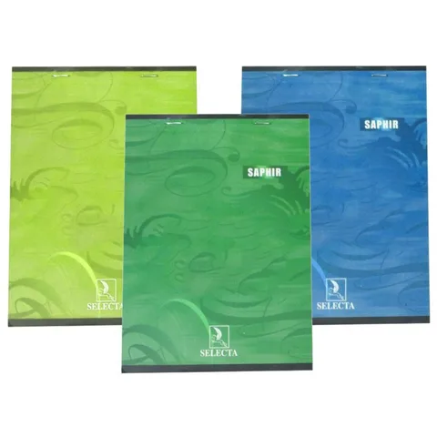 Bloc-notes 14,8×21 (A5) 100 pages uni Saphir – SELECTA