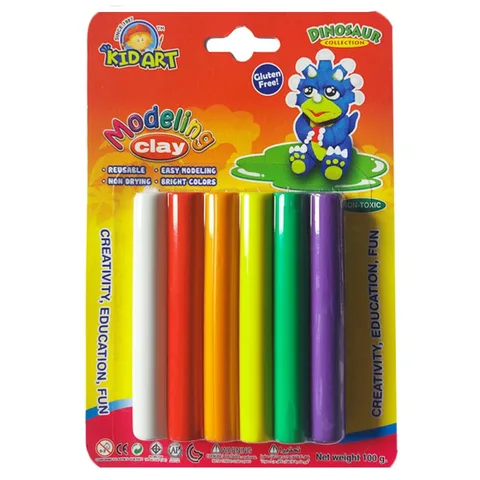 Pâte à modeler — 6 couleurs fluo – Kid Art