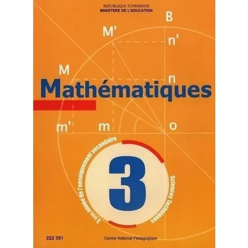 Manuel de mathématiques — 3ème année secondaire (Sciences techniques) · CNP