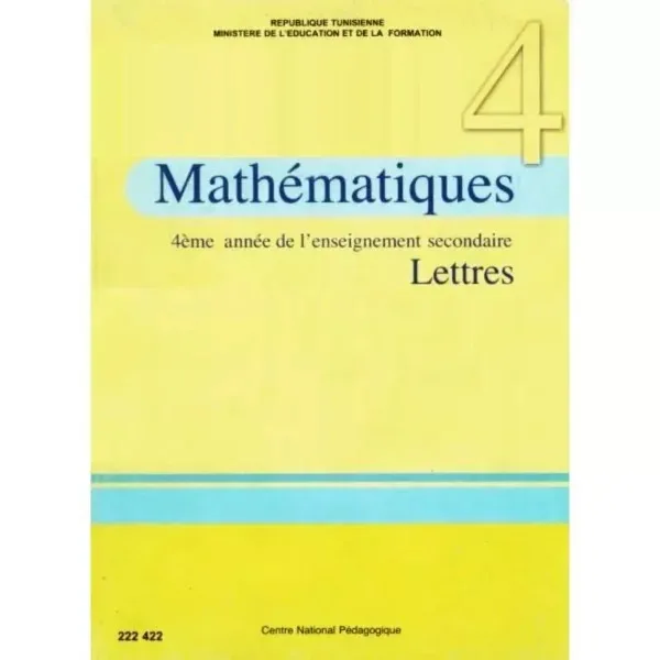 Manuel de mathématiques — Bac Lettres · CNP