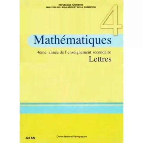 Manuel de mathématiques — Bac Lettres · CNP