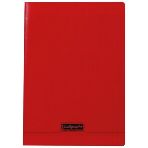 Cahier Polypro A4 – Seyès 96 Pages 90g Rouge – Calligraphe