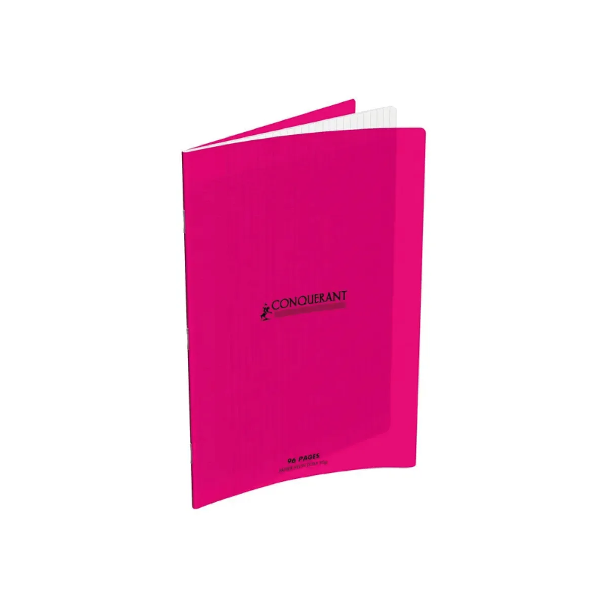 Cahier Polypro 24 X 32 Cm - 96 Pages - Grands Carreaux (seyes) Rose – Conquérant