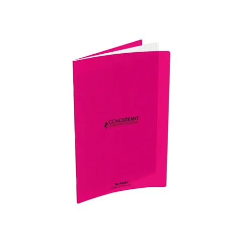 Cahier Polypro 24 X 32 Cm - 96 Pages - Grands Carreaux (seyes) Rose – Conquérant