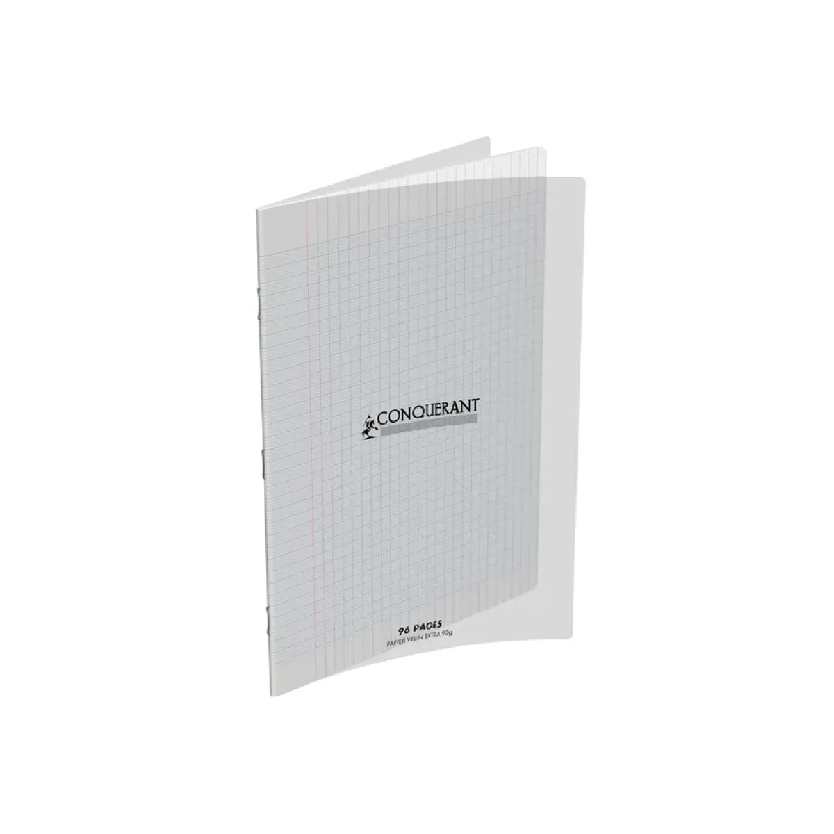 Cahier Polypro 24 X 32 Cm - 96 Pages - Grands Carreaux (seyes) Transparent – Conquérant