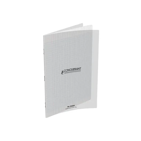 Cahier Polypro 24 X 32 Cm - 96 Pages - Grands Carreaux (seyes) Transparent – Conquérant
