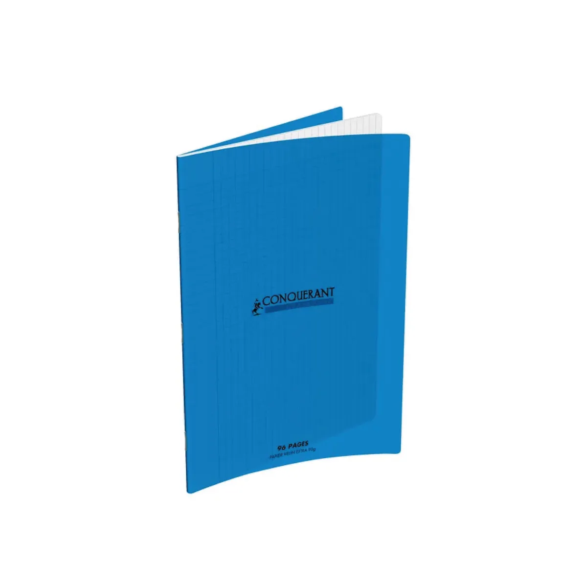 Cahier Polypro 24 X 32 Cm - 96 Pages - Grands Carreaux (seyes) Bleu – Conquérant