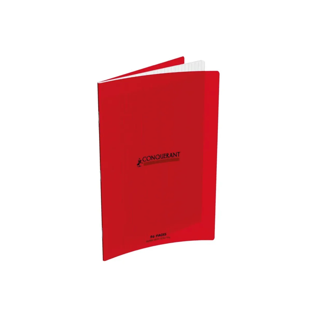 Cahier Polypro 24 X 32 Cm - 96 Pages - Grands Carreaux (seyes) Rouge – Conquérant